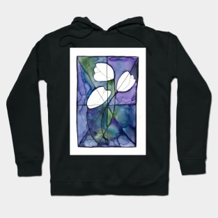 Tulips in a Stained Glass Window Hoodie